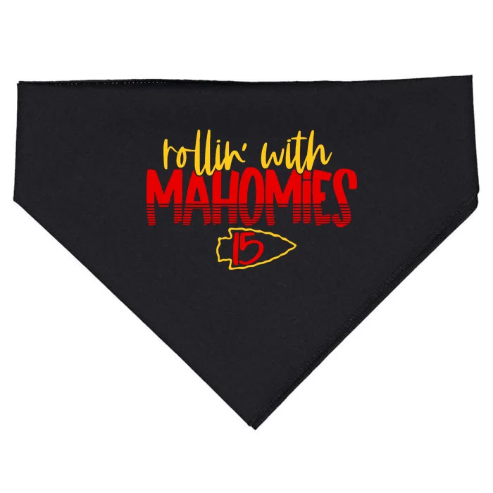 Rolling With Mahomies Patrick Mahomes 15 USA-Made Doggie Bandana