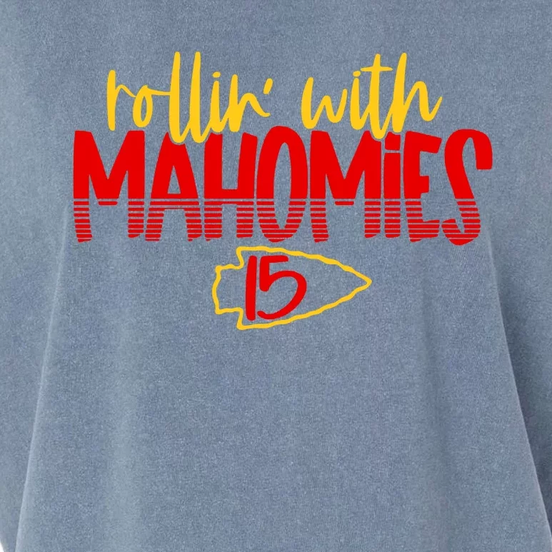 Rolling With Mahomies Patrick Mahomes 15 Garment-Dyed Women's Muscle Tee