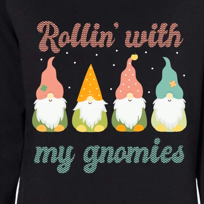 Rolling With My Gnomies Gift For Christmas Womens California Wash Sweatshirt