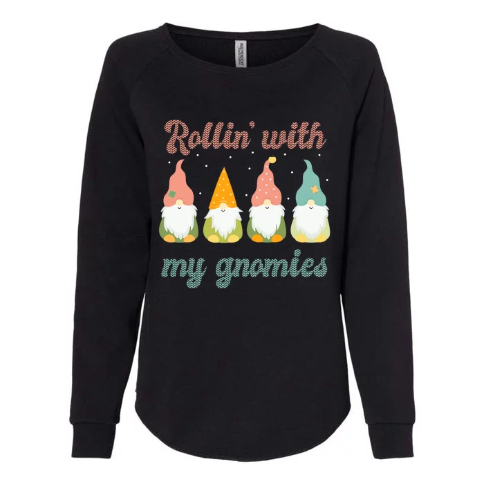 Rolling With My Gnomies Gift For Christmas Womens California Wash Sweatshirt