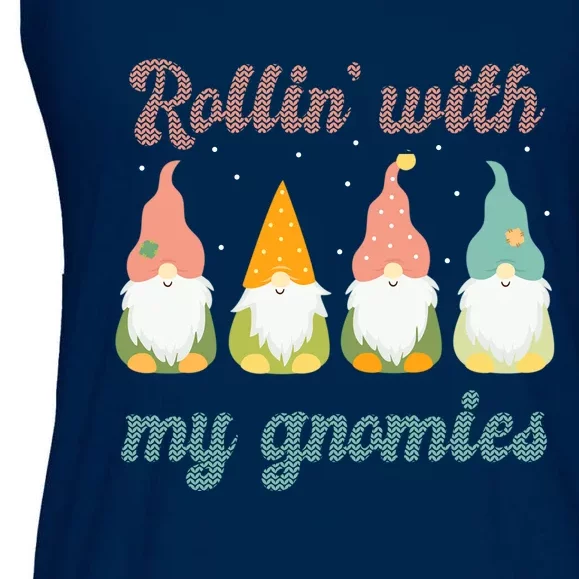 Rolling With My Gnomies Gift For Christmas Ladies Essential Flowy Tank