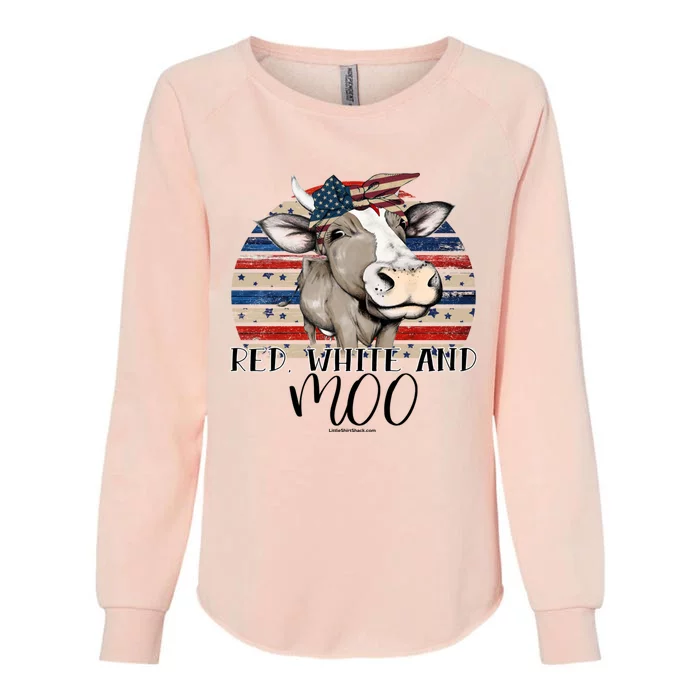 Red White Moo Blue Mighty Moo Cowpens Sc South Carolina Gift Womens California Wash Sweatshirt