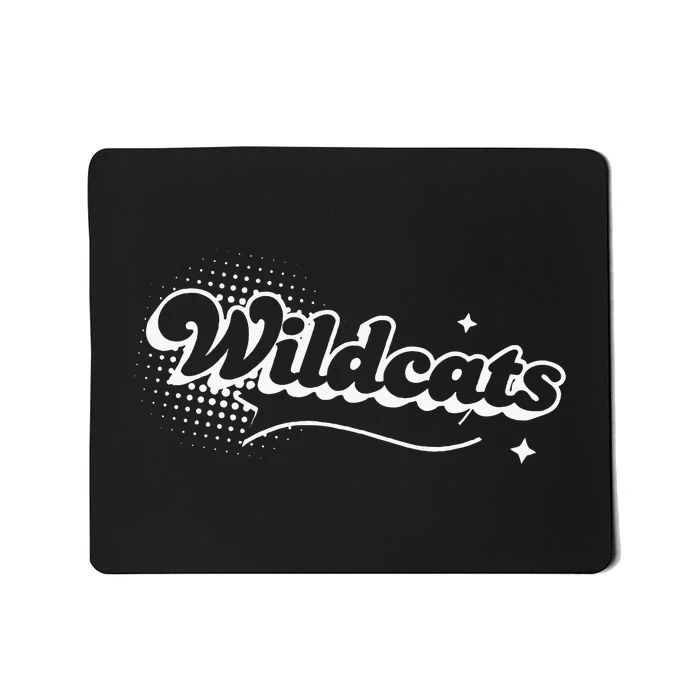 Retro Wildcats Mascot Back To School Spirit Sport Fans Game Mousepad