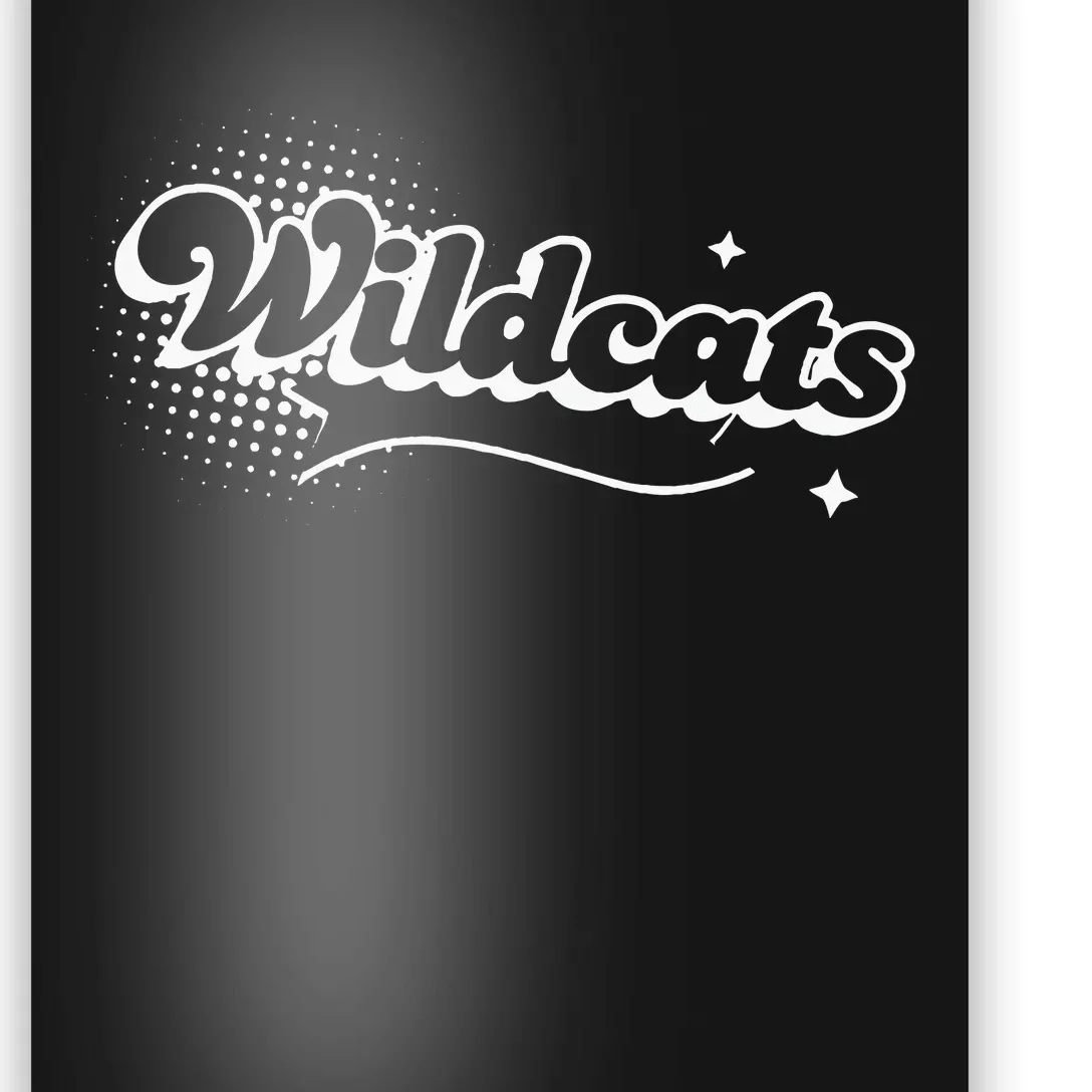 Retro Wildcats Mascot Back To School Spirit Sport Fans Game Poster