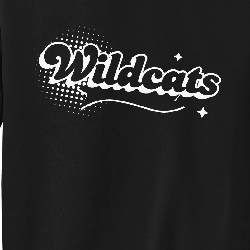 Retro Wildcats Mascot Back To School Spirit Sport Fans Game Tall Sweatshirt