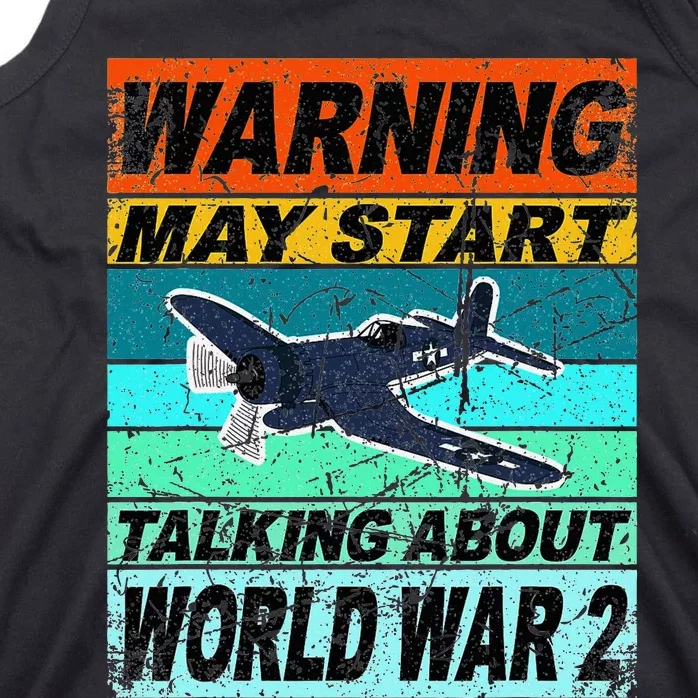 Retro Warning May Start Talking About Ww2 World War Ii Tank Top