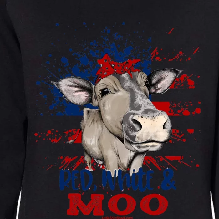 Red White Moo Blue Mighty Moo Cowpens Sc South Carolina Gift Womens California Wash Sweatshirt