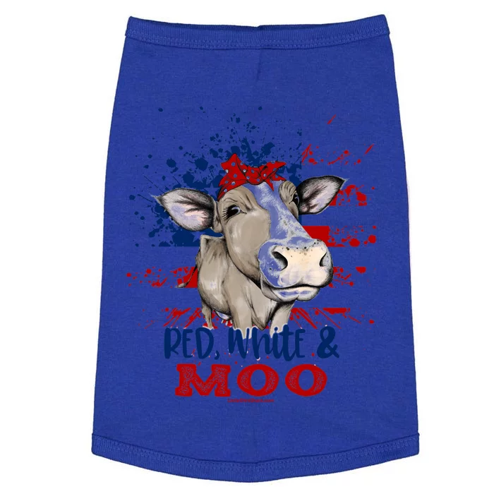 Red White Moo Blue Mighty Moo Cowpens Sc South Carolina Gift Doggie Tank