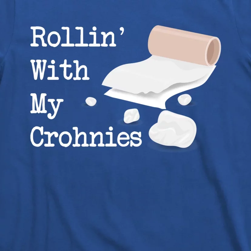 Rollin With My Crohnies Funny Crohn's Disease Awareness Cute Gift T-Shirt