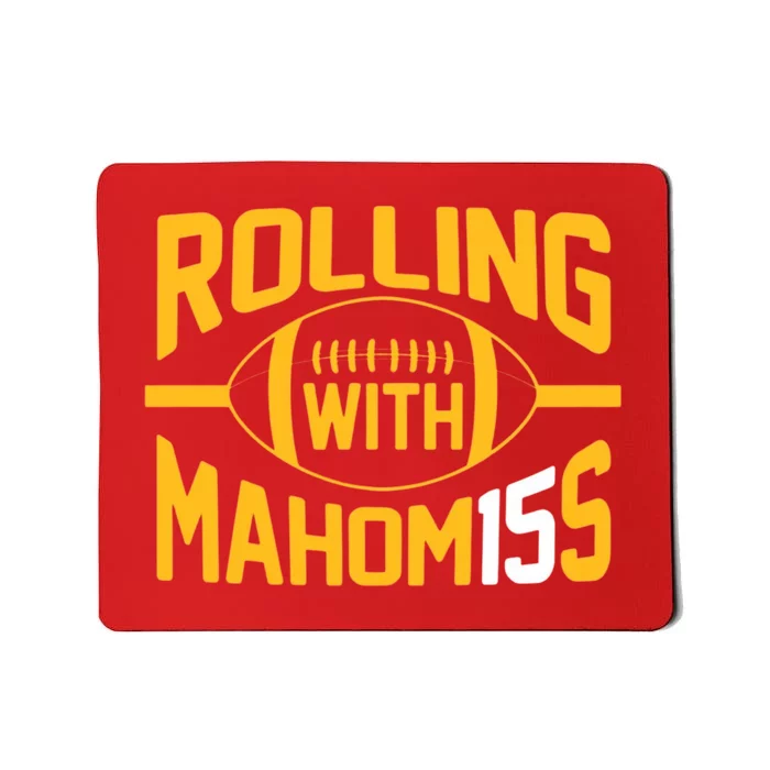 Rolling With Mahomes KC Football Funny Mousepad