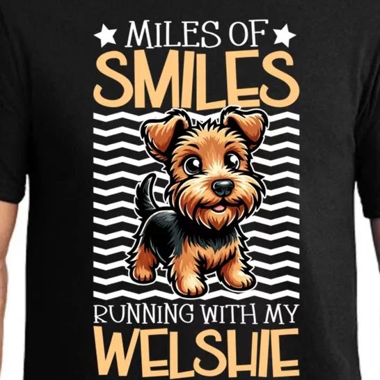 Running With My Welsh Terrier Gift Pajama Set