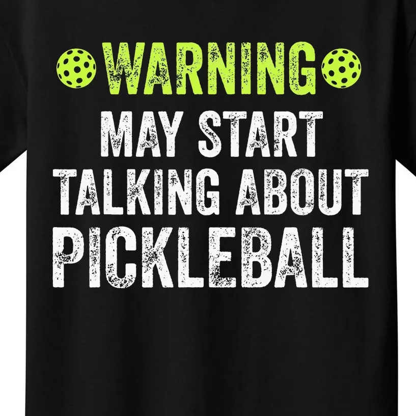 retro Warning may start talking about Pickleball Kids T-Shirt