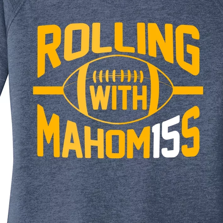 Rolling With Mahomes Kc Football Women's Perfect Tri Tunic Long Sleeve Shirt