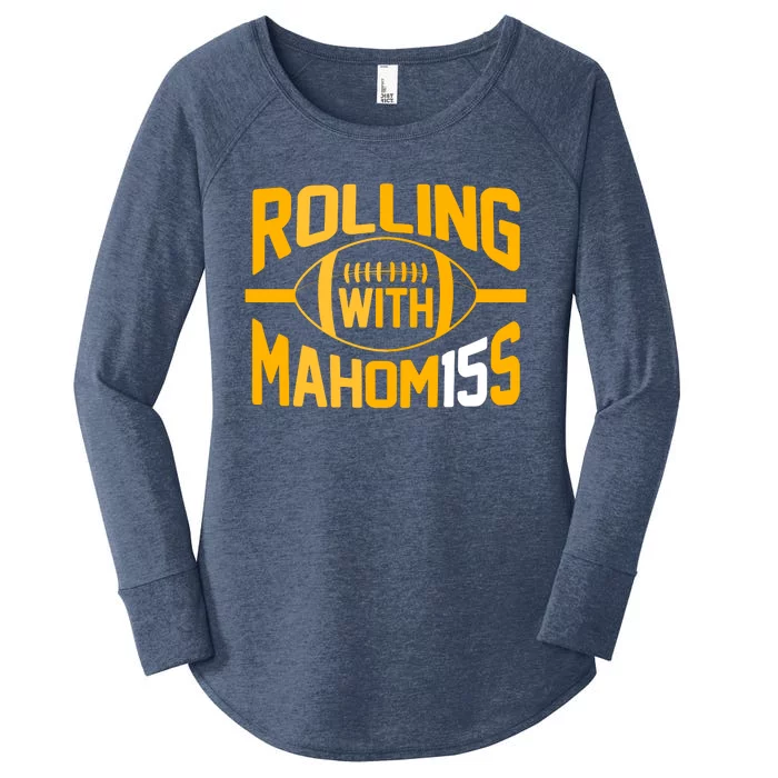 Rolling With Mahomes Kc Football Women's Perfect Tri Tunic Long Sleeve Shirt