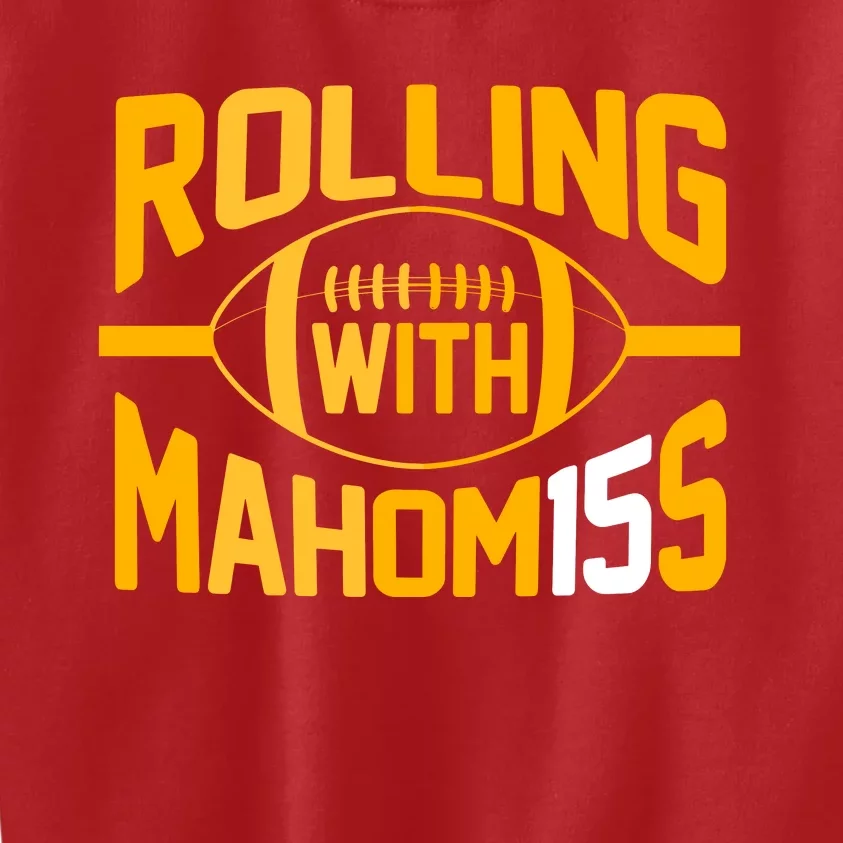 Rolling With Mahomes Kc Football Kids Sweatshirt