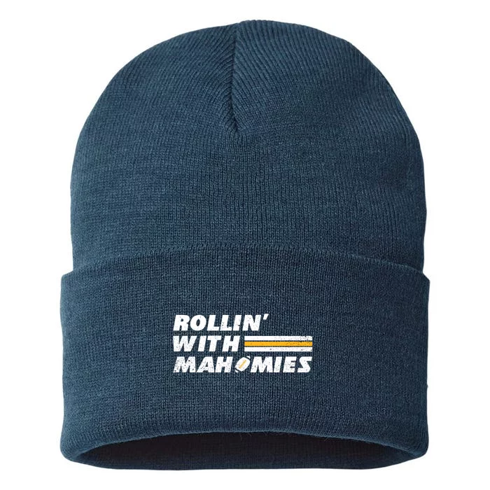 Rollin' With MaHOMIEs Football Fan Vintage Sustainable Knit Beanie