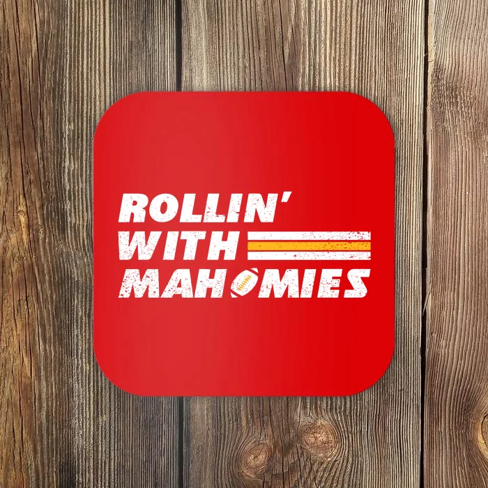 Rollin' With MaHOMIEs Football Fan Vintage Coaster