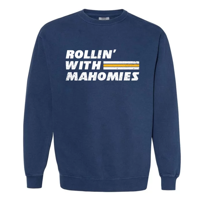 Rollin' With MaHOMIEs Football Fan Vintage Garment-Dyed Sweatshirt