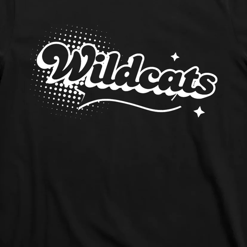 Retro Wildcats Mascot Back To School Spirit Sport Fans Game T-Shirt