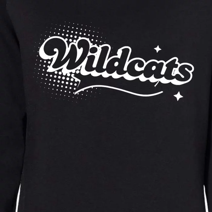 Retro Wildcats Mascot Back To School Spirit Sport Fans Game Womens California Wash Sweatshirt