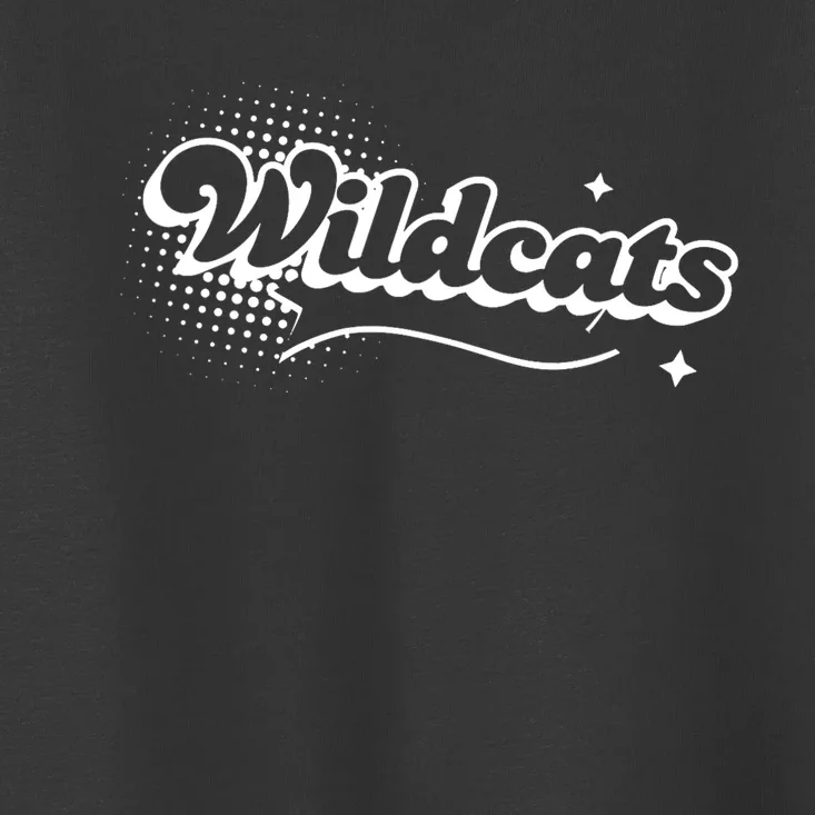 Retro Wildcats Mascot Back To School Spirit Sport Fans Game Toddler T-Shirt