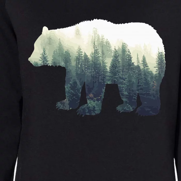 Reflection Wildlife Nature Animal Bear Outdoor Forest Womens California Wash Sweatshirt