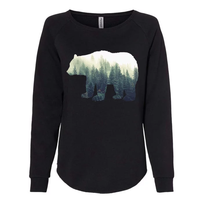 Reflection Wildlife Nature Animal Bear Outdoor Forest Womens California Wash Sweatshirt