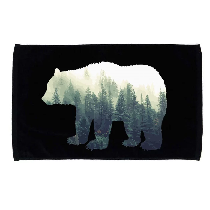 Reflection Wildlife Nature Animal Bear Outdoor Forest Microfiber Hand Towel