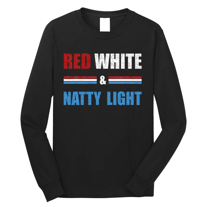 Red White & Nattylight Wo Beer Lovers Amusing Long Sleeve Shirt