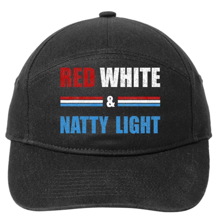 Red White & Nattylight Wo Beer Lovers Amusing 7-Panel Snapback Hat