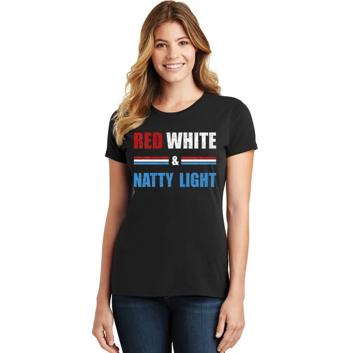 Red White & Nattylight Wo Beer Lovers Amusing Women's T-Shirt