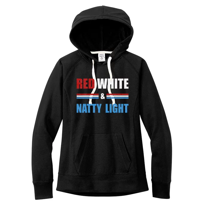 Red White & Natty Light For Wo Beer Lovers amusing Women's Fleece Hoodie