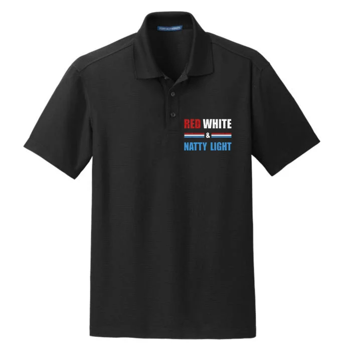 Red White & Natty Light For Wo Beer Lovers amusing Dry Zone Grid Performance Polo