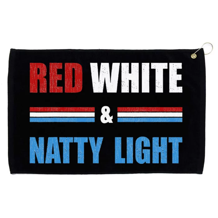 Red White & Natty Light For Wo Beer Lovers amusing Grommeted Golf Towel