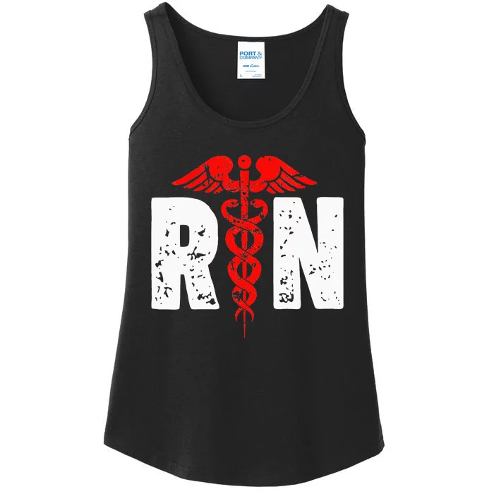 RN With Nurse Logo RN Registered Nurse Ladies Essential Tank