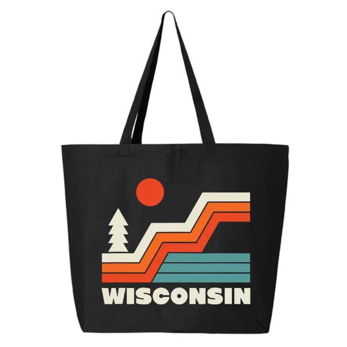 Retro Wisconsin Outdoors Nature 25L Jumbo Tote