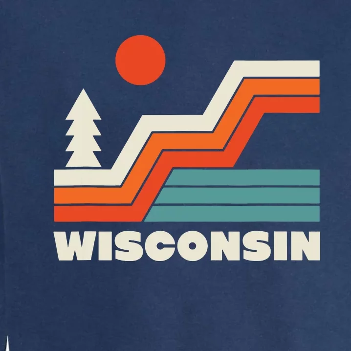 Retro Wisconsin Outdoors Nature Garment-Dyed Sweatshirt