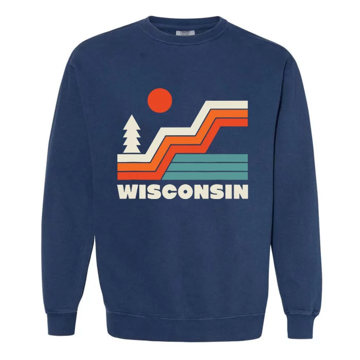 Retro Wisconsin Outdoors Nature Garment-Dyed Sweatshirt