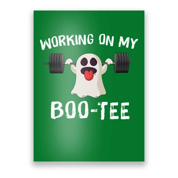 Retro Working On My Booty Cute Funny Boujee Ghost Halloween Poster