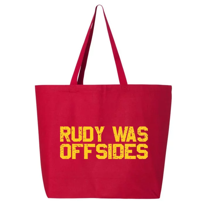 Rudy Was Offsides Red South California Funny Rivalry Fan 25L Jumbo Tote