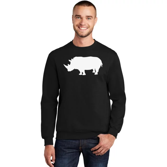 Rhino White Print Long Sleeve Rhino Tall Sweatshirt