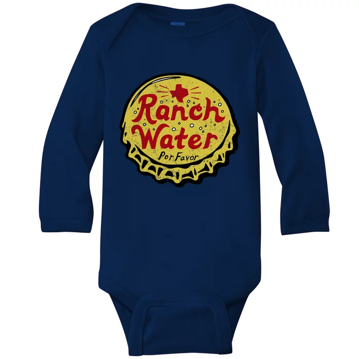 Ranch Water Por Favor Baby Long Sleeve Bodysuit