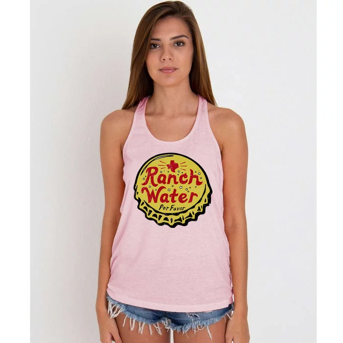 Ranch Water Por Favor Women's Knotted Racerback Tank