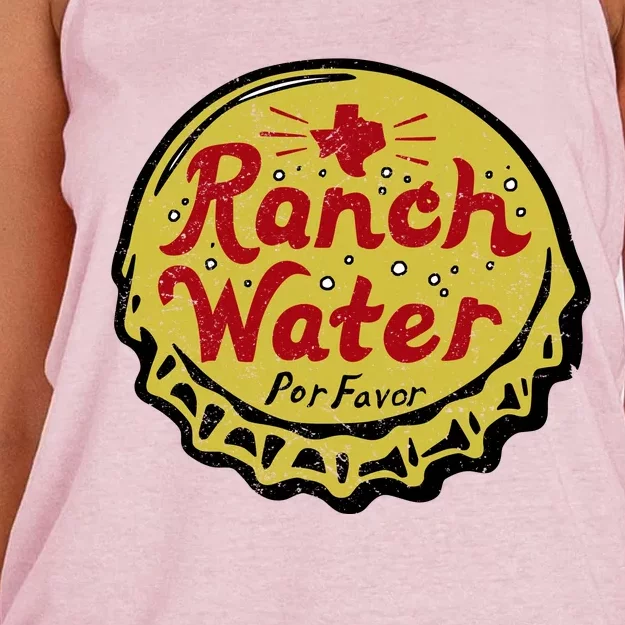 Ranch Water Por Favor Women's Knotted Racerback Tank