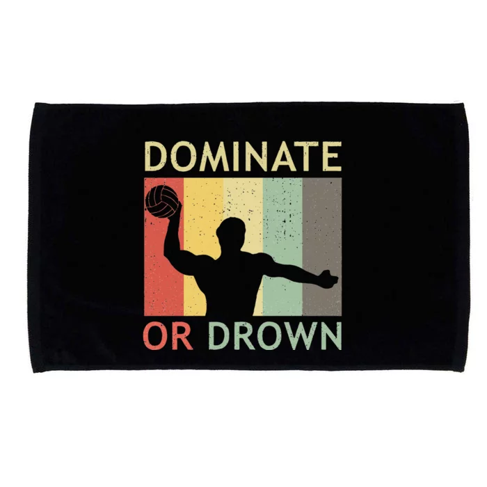 Retro Water Polo Player Vintage Water Polo Microfiber Hand Towel