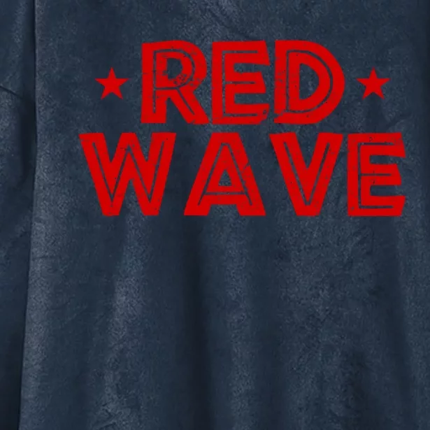 Red Wave Pro Republican Hooded Wearable Blanket