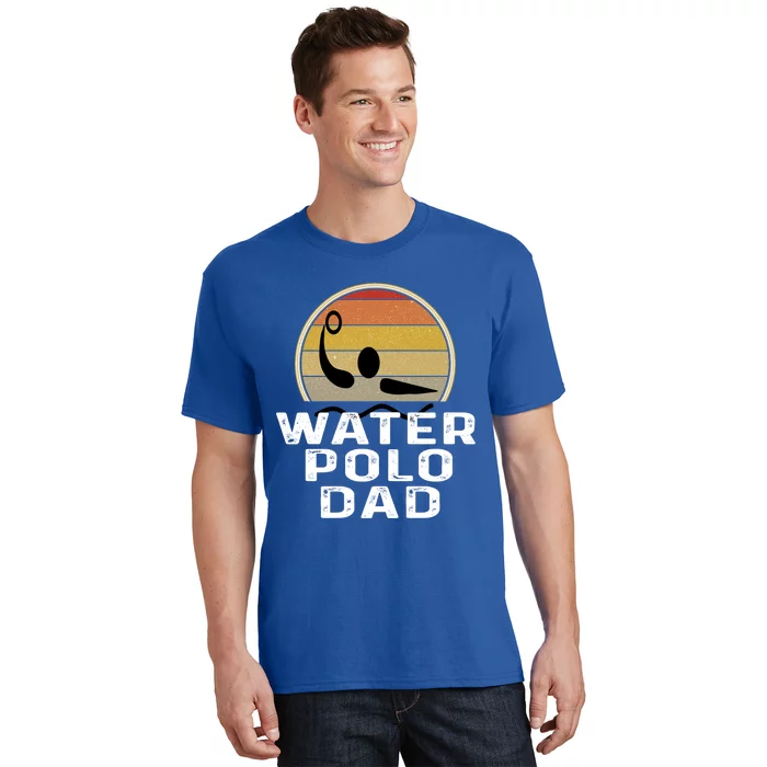 Retro Water Polo Dad Father Swimmer Swimming Sunset Cute Gift T-Shirt