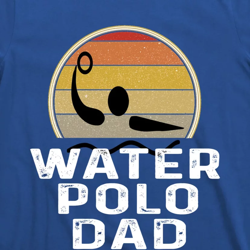 Retro Water Polo Dad Father Swimmer Swimming Sunset Cute Gift T-Shirt