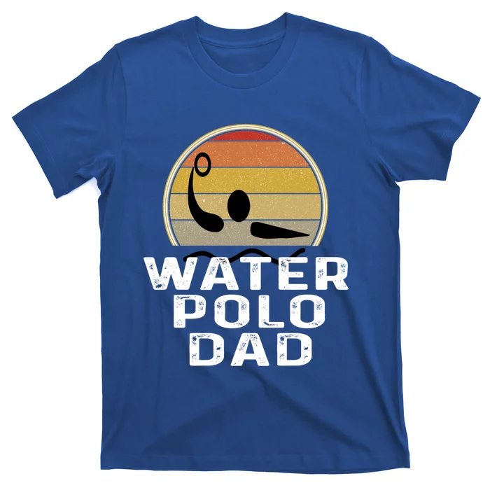 Retro Water Polo Dad Father Swimmer Swimming Sunset Cute Gift T-Shirt