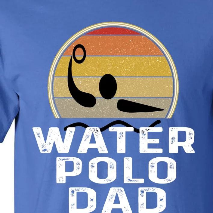 Retro Water Polo Dad Father Swimmer Swimming Sunset Cute Gift Tall T-Shirt